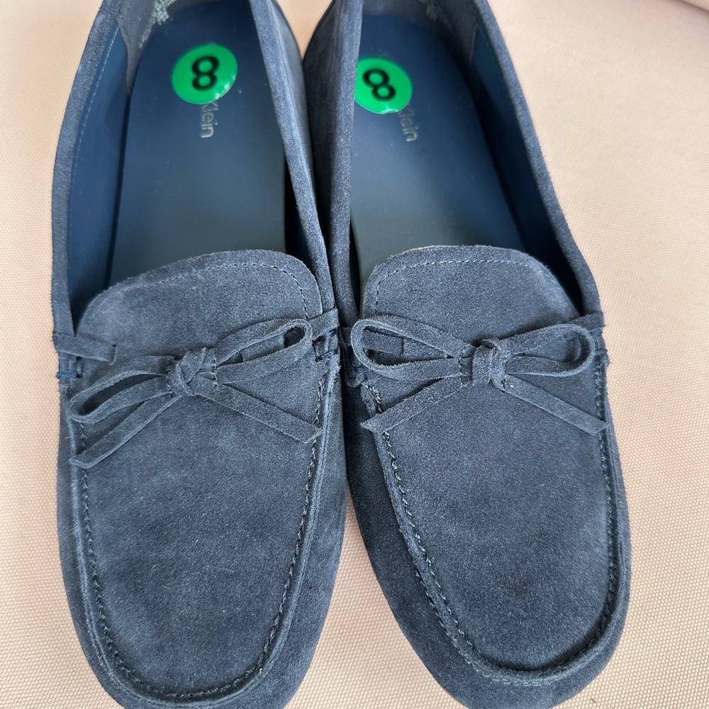Calvin Klein Women's Navy Suede Loafers